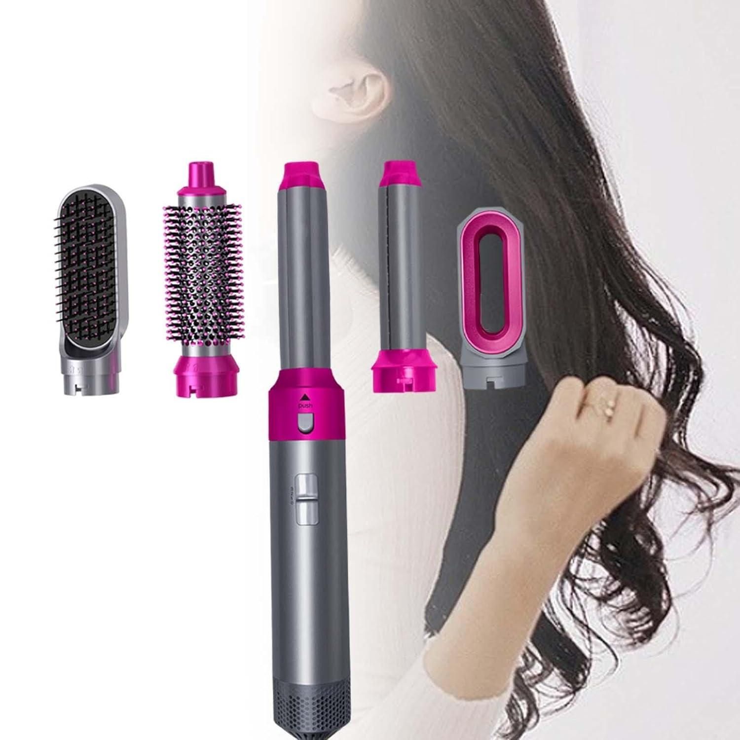 Muti-Functional 5 IN 1 Hair Styling Tool Detachable Hot Air Brush Hair Dryer with Comb - Lavansh collections for women